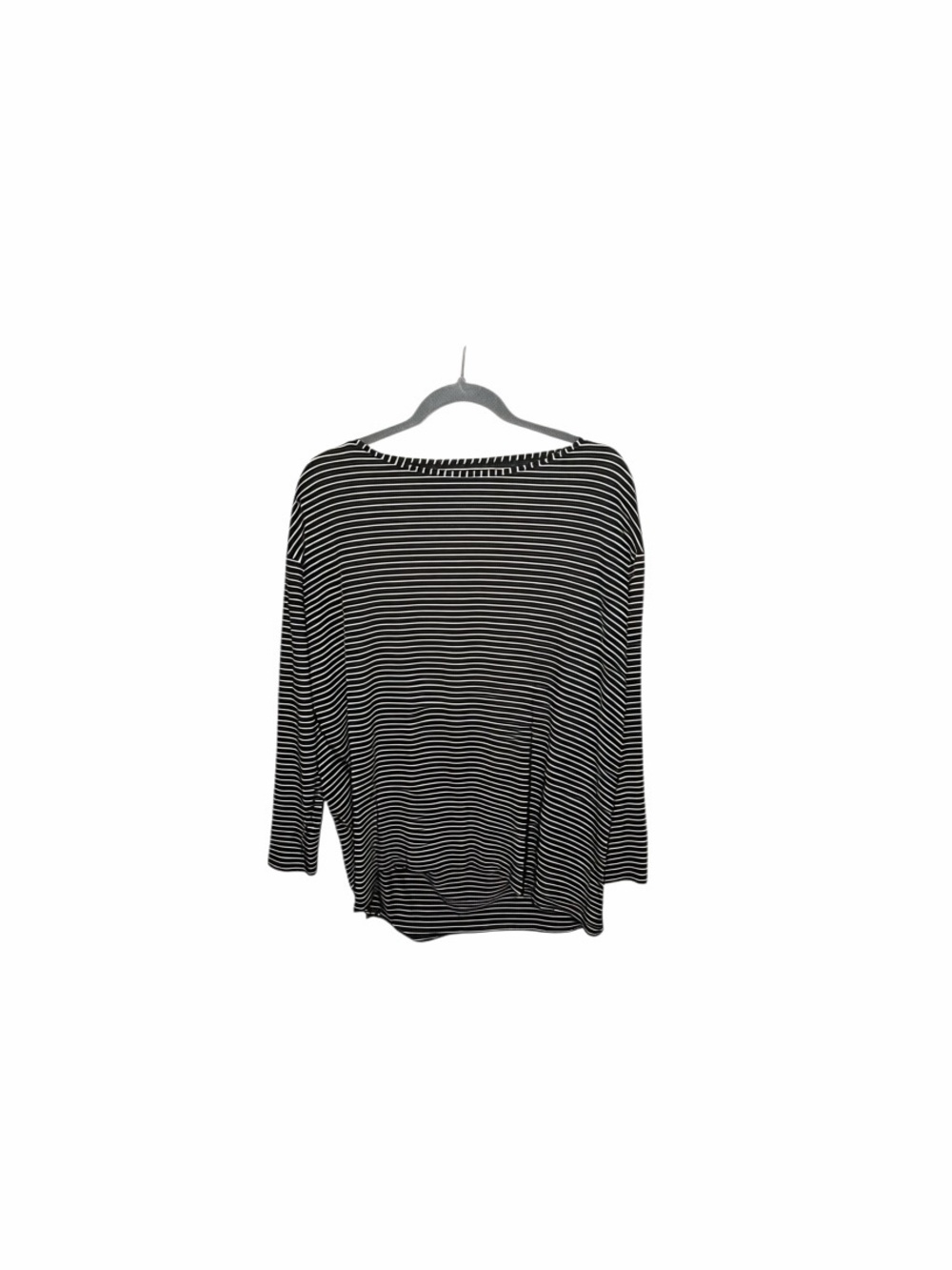 Lululemon Black & White Striped Womens Boatneck Top